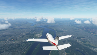 Flying over Rockcliffe (CYRO) with old Ottawa, capital of Canada on the left